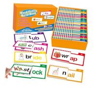 Letras Sonidos Tarjetas Flash Lectura Y Rima Libros Phonics Tarjetas Flash Para Jardín de infantes y Preescolares Uso Word Family Books Leer Reimflip Phonics Tarjetas Regalo