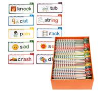 Letras Sounds Flash Card Set Colorido ABC Vocabularary Flashkard Kit Ayuda a aprender a aprender a leer tarjetas de fonética para su hijo