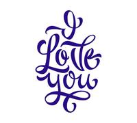 letras te amo Calcomanías de letras 50.4x78.1cm No se cae Azul oscuro