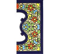 Letras y números con todo el abecedario, forma tus letreros en azulejo de cerámica policromada, pintados a mano en técnica cuerda seca. (Margen cenefa derecha)