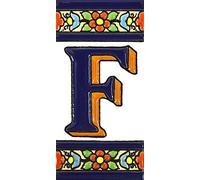 Letras y números con todo el abecedario, forma tus letreros en azulejo de cerámica policromada, pintados a mano en técnica cuerda seca. (Letra “F”)