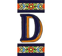 Letras y números con todo el abecedario, forma tus letreros en azulejo de cerámica policromada, pintados a mano en técnica cuerda seca. (Letra “D”)