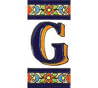 Letras y números con todo el abecedario, forma tus letreros en azulejo de cerámica policromada, pintados a mano en técnica cuerda seca. (Letra “G”)