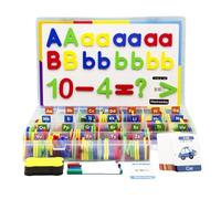 Letras y números de alfabeto magnéticos | Números de colores ALPHABET ANAGNES DE FRIGFIRES - Juegos de alfabetos de aprendizaje preescolar set para ortografía en conteo de matemáticas en m