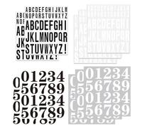 Letras y números de buzón, 365 piezas, kit de letras del alfabeto de vinilo autoadhesivo, calcomanías de letras y números para portapapeles, carteles, buzones, blancas y negras, 2 pulg
