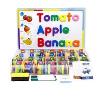 Letras y números magnéticos del alfabeto, imanes del alfabeto | Kit de pegatinas magnéticas para nevera con alfabeto colorido,Juegos de alfabetos educativos con tablero magnético para aprendizaje pree