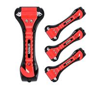 LETREEN 4 Pezzi Martillos de Emergencia para la ventanilla del Coche con Cortador del cinturón de Seguridad para Romper la ventanilla y Cortar el cinturón de Seguridad Kit de Rescate y Supervivencia