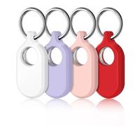 LETREEN Paquete de 4 Funda Protectora Silicona para Samsung Smart Tag 2, Llavero de Funda Protectora para Smarttag 2, Protección Portátil Antipérdida para Smart Tag 2 Samsung