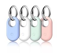 LETREEN Paquete de 4 Funda Protectora Silicona para Samsung Smart Tag 2, Llavero de Funda Protectora para Smarttag 2, Protección Portátil Antipérdida para Smart Tag 2 Samsung