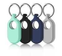 LETREEN Paquete de 4 Funda Protectora Silicona para Samsung Smart Tag 2, Llavero de Funda Protectora para Smarttag 2, Protección Portátil Antipérdida para Smart Tag 2 Samsung