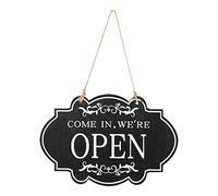 Letrero abierto cerrado, letreros madera doble cara abiertos y cerrados para negocios, entra, estamos abiertos/lo sentimos, estamos cerca, restaurante bar, decoración letrero