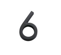 Letrero acrílico, 1 pieza de 100 mm (3,9"), moderna pegatina autoadhesiva negra for buzón, número de dirección exterior, for apartamento, oficina, habitación de hotel.(6)