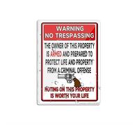 Letrero acrílico con texto en inglés "For Wall Owner Is Armed Prepared To Protect Not Worth Your Life", de larga duración, con cinta adhesiva de doble cara en la parte posterior, 6 x 8 pulgadas