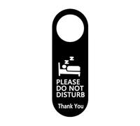 Letrero acrílico de doble cara con texto en inglés "Please Do Not Disturb", para colgar la puerta, para reuniones ininterrumpidas, letrero de reunión con impresión transparente