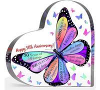 Letrero acrílico de mariposa de 30 aniversario, regalo de boda de 30 años para parejas, decoración de feliz aniversario
