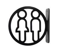 Letrero acrílico moderno para baño, elegante, para oficina, baño, señalización para espacio público, oficina, baño