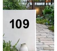 Letrero acrílico moderno personalizado con número de casa, placa de dirección personalizada para exteriores, placa de número de casa personalizada para exteriores (1 dígito/letra)