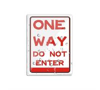 Letrero acrílico para pared One Way Do Not Enter Street, señal de tráfico, material sólido, con revestimiento UV, letrero de negocios, 15,2 x 20,3 cm de grosor, acrílico, autoadhesivo, diseño moderno