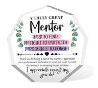 Letrero acrílico para regalo de mentor, regalos de agradecimiento para jefe líder, mentor, placa acrílica decorativa, decoración de escritorio, cubículo, decoración de mesa para oficina, hogar