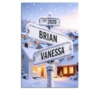 Letrero acrílico personalizado para la calle, regalos conmemorativos personalizados, letrero de calle para el día de San Valentín, cumpleaños, boda, aniversario, caricatura, marco de fotos, regalos