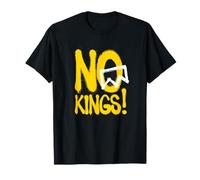 Letrero amarillo audaz estilo graffiti "NO KINGS!" Camiseta