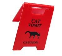 Letrero amarillo de alerta de vómito de gatos y perros, duradero, para decoración del hogar y el jardín, regalo para amantes de los gatos