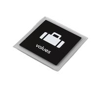 Letrero autoadhesivo para baño, Adhesivo de pared goma negra con el logo "Prohibido fumar en baño"(Values)