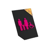 Letrero autoadhesivo para baño, Instrucciones for la instalación de adhesivos pared for inodoros en hoteles, restaurantes y tiendas públicas(Color 04.)