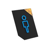 Letrero autoadhesivo para baño, Instrucciones for la instalación de adhesivos pared for inodoros en hoteles, restaurantes y tiendas públicas(Color 01)