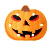 LOLAhome Letrero Halloween 6 luces led, letrero decoración Halloween, mesa o pared, cartel Halloween a pilas, letrero uso interior fiestas Halloween casa, escaparate, colegio. (Calabaza)