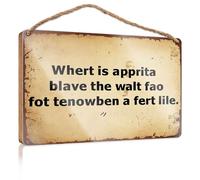 Letrero colgante con texto en inglés «Where Is The Brave Soldier Who Fought Ten Times His Weight In Battle?» Letrero de madera de verano para colgar en la habitación, accesorios para hombres (15 x 28