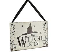 Letrero colgante de bienvenida de Halloween Letrero de puerta de madera de feliz Halloween