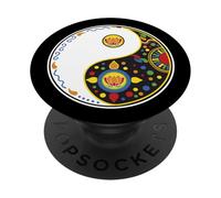 Letrero Colorido de Loto para Tao Yin Yang qi Gong o Tai chi PopSockets PopGrip Adhesivo