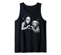 Letrero con Forma de corazón de Perro Lobo irlandés, Bigfoot, Sasquatch, Amante de los Perros Camiseta sin Mangas