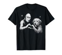 Letrero con Forma de corazón de Perro Lobo irlandés, Bigfoot, Sasquatch, Amante de los Perros Camiseta