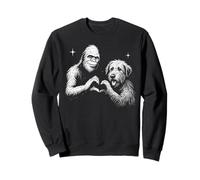 Letrero con Forma de corazón de Perro Lobo irlandés, Bigfoot, Sasquatch, Amante de los Perros Sudadera