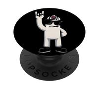 Letrero con Forma de Mano con Forma de Roca, diseño de la Mascota del Bombero, diseño de Fuego PopSockets PopGrip Adhesivo