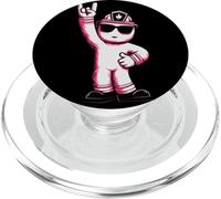 Letrero con Forma de Mano con Forma de Roca, diseño de la Mascota del Bombero, diseño de Fuego PopSockets PopGrip para MagSafe
