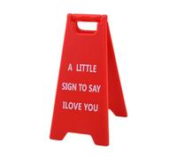 Letrero con Texto en Inglés "I Love You", Regalo para el Día de San Valentín, Letrero Romántico de Escritorio para Novia Esposa Madre Aniversario Navidad, Rojo