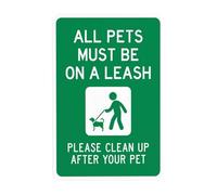 Letrero de advertencia con texto en inglés «All Pets Must Be On A Strap», correa de perro de seguridad para negocios, hogar, exterior, interior, carretera, garaje, calle, pared, precaución, decoración