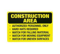 Letrero de advertencia de material con texto en inglés "Authorized Only Hard Hats Required Watch For Falling", letreros de metal de seguridad para el hogar, negocios, garaje, calle, pared, precaución