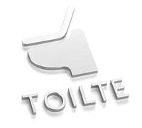 Letrero de aluminio cepillado for puerta de baño, decoración for puerta de baño, for oficina o negocio, baño y aseo, decoración de puerta o pared.(B)