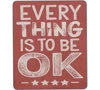 Letrero de aluminio de 30.5 x 40.6 cm con texto en inglés "Every Thing is to Be Ok" para decoración de pared, divertido y retro, para bar, café, club, pub, regalo