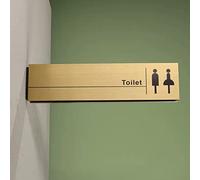 Letrero de aluminio para puerta de baño con símbolos de hombres y mujeres, decoración de baño retro para oficinas, negocios, restaurantes