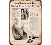 Letrero de aluminio retro 1933 Jean Harlow Lux Laundry Soap Vintage Metal Sign 8 x 12 pulgadas