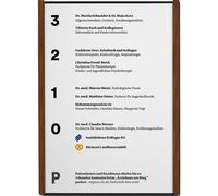 Letrero de aluminio y madera para indicar el camino, serie Black DIN A4 vertical, H x A 299,5 x 218,5 mm