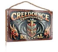 Letrero de amigo para decoración del hogar, Creedence Clearwater Revival: un vibrante legado musical de madera, regalo para todos, letrero grande para el hogar (23 x 35 cm)