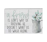 Letrero de amistad ""Small Talk"" de Simply Said INC. Un amigo es la manera en que Dios demuestra que no quiere que caminemos solos. Letrero de mad