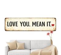 Letrero de Amor,Metal Rústico Te Quiero de Verdad - Arte de Pared Decoración Hogar San Valentín | para Casa Oficina Apartamento Bodas San Valentín