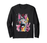 Letrero de Arte gráfico de Dibujos Animados con diseño de Graffiti de Perro Manga Larga